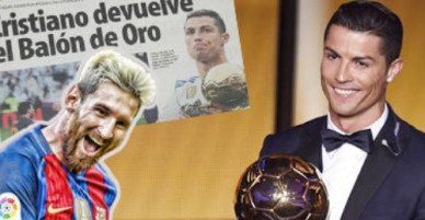 CR7 tự nguyện trả lại Quả bóng vàng cho Messi