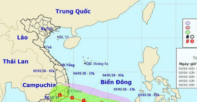 Áp thấp nhiệt đới đã vào Biển Đông, sắp mạnh lên thành bão