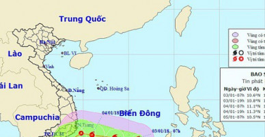Hình thành cơn bão số 1 trên Biển Đông