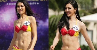 Dàn người đẹp Hoa hậu Hoàn vũ lộ đùi to, bụng mỡ khác xa ảnh photoshop trong phần thi trình diễn bikibi