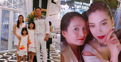Vợ chồng Bình Minh hội ngộ loạt sao Việt khi đi dự sinh nhật bạn thân