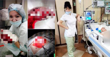 Nữ y tá Nga chơi đùa với nội tạng bệnh nhân gây phẫn nộ