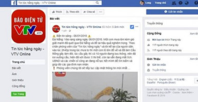 Giả mạo Facebook VTV8 đăng tin thất thiệt về Đà Nẵng