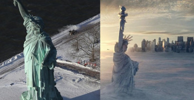 Sau trận bão tuyết kinh hoàng, thành phố New York hoang tàn, ảm đạm như trong phim Ngày Tận Thế