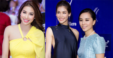 Miss Universe 2008 Dayana Mendoza dự tiệc tối cùng các người đẹp Việt Nam