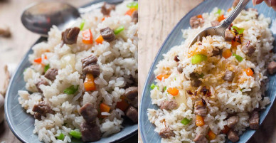 [Chế biến] – Cơm rang thịt bò đơn giản, dễ nấu mà ngon miệng cho bữa sáng