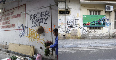 Phố cổ Hà Nội bị bôi bẩn khắp nơi bởi hình vẽ graffiti