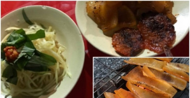 Bì heo nướng - món ăn vặt độc đáo ở Hà Tiên