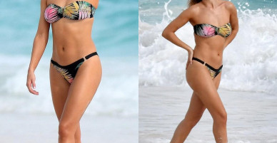 Chụp bikini giữa dàn trai lạ, hôn thê “Người vận chuyển” bình tĩnh dù lộ ngực