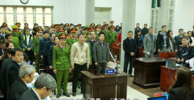 Chùm ảnh: Phiên tòa xét xử Trịnh Xuân Thanh và đồng phạm sáng 15/1