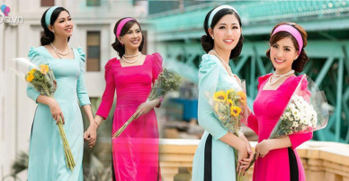Ngắm Á hậu Thanh Tú, Diễm Trang diện áo dài đôi là thấy Tết đến thật gần rồi!