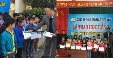 Quảng Bình: 150 học sinh nghèo hiếu học nhận học bổng Grobest
