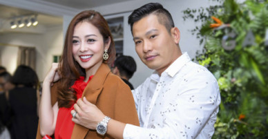 Jennifer Phạm được ông xã chăm sóc trong sự kiện