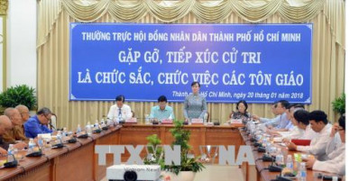 HĐND TP Hồ Chí Minh tiếp xúc cử tri là chức sắc, chức việc các tôn giáo