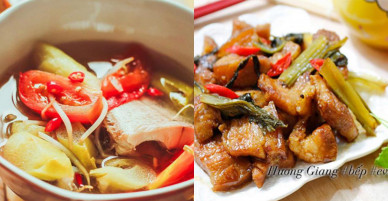 Cơm chiều cuối tuần tuyệt ngon với ngan táp vừng, canh chua cá