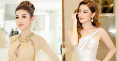 Huyền My chuộng váy xẻ ngực, xẻ đùi khi chạy show cuối tuần