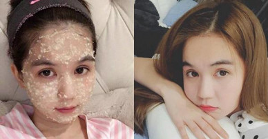 Sang chảnh như Ngọc Trinh cũng có lúc sử dụng mặt nạ chưa đến 10 ngàn đồng
