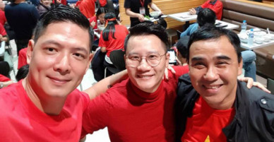 Các sao Việt bay sang Thường Châu vào sáng sớm để cổ vũ U23 Việt Nam
