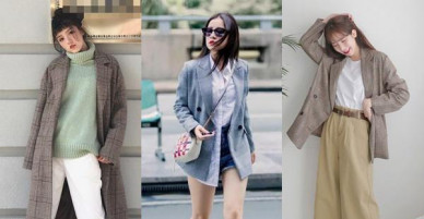 Ngày Tết muốn mặc đẹp thì không thể bỏ qua cách phối đồ với áo khoác blazer kẻ sọc này