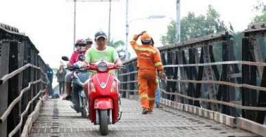 Cầu Long Kiểng hoạt động trở lại sau 12 ngày sửa nhịp cầu sập