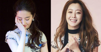 Kim Hee Sun đụng váy Lưu Diệc Phi