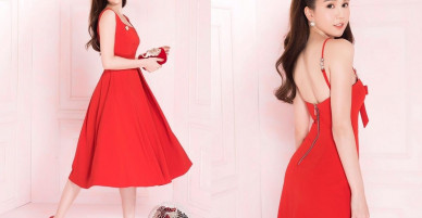 Ngọc Trinh diện váy xẻ ngực, tôn eo