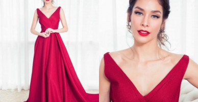 Cùng diện đầm đỏ quý phái, Kỳ Duyên quyến rũ sánh ngang ‘hoa hậu đẹp nhất mọi thời đại’
