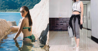 Ảnh tập gym nóng bỏng của Vân Hugo và 3 nữ MC dáng chuẩn