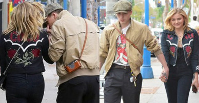 Tình yêu ngọt ngào của Brooklyn Beckham và Chloe Moretz: Được chàng hôn tay, nàng cười đầy hạnh phúc