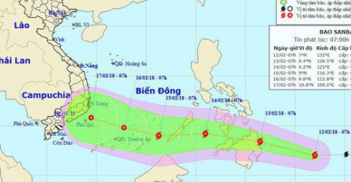 Bão Sanba diễn biến phức tạp sắp vào Biển Đông, TP.HCM yêu cầu các sở không được chủ quan