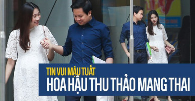 Mở màn paparazzi năm Mậu Tuất: Hoa hậu Đặng Thu Thảo lần đầu lộ bụng bầu, cùng ông xã Tín Nguyễn đi khám thai!
