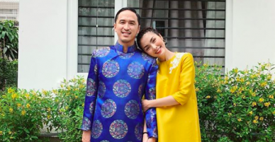 Tăng Thanh Hà nắm chặt tay, dựa vai Louis Nguyễn trong ngày đầu năm