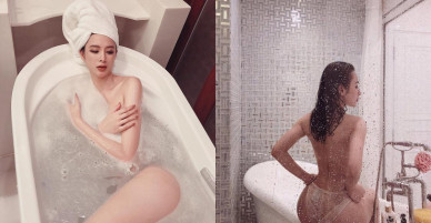 Angela Phương Trinh bán nude trong phòng tắm, khoe vòng 3 đồ sộ