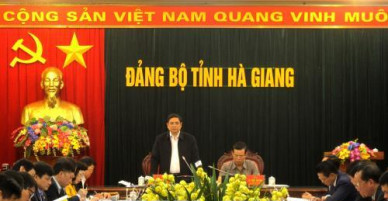 Trưởng Ban Tổ chức Trung ương Phạm Minh Chính làm việc tại Hà Giang