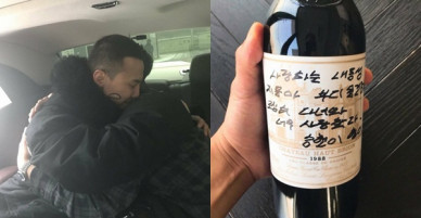 Fan cảm động phát khóc trước cái ôm ấm áp mà T.O.P dành cho G-Dragon trước ngày nhập ngũ