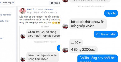 Ca sĩ Pha Lê công khai loạt tin nhắn dụ “tiếp khách” với giá 2.200 USD