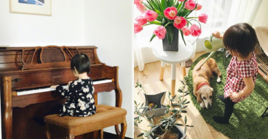 Khoảnh khắc đời thường bình dị của chồng và con gái Hoa hậu Trương Tử Lâm