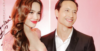 Hà Hồ diện váy táo bạo khoe vòng 1 sexy, dính như sam bên Kim Lý tại sự kiện