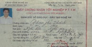 Trưởng công an xài giấy chứng nhận tốt nghiệp giả bị cảnh cáo