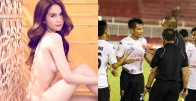 Ngọc Trinh ‘khoe thân’ và V.League ‘cởi truồng’