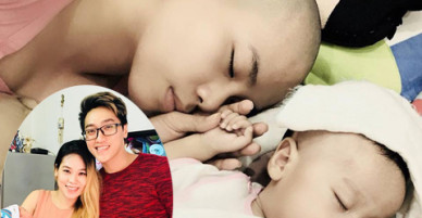 Vũ công Xuân Thảo cạo trọc để cầu cho con khỏe lại