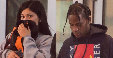 Kylie Jenner cố che vết bầm bí ẩn trên mắt khi rời khách sạn cùng bạn trai