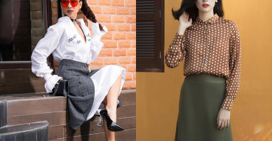Mặc hai kiểu sơ mi hợp mốt đẹp như sao Việt