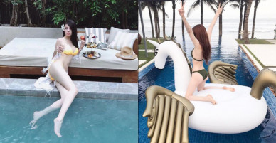 Mướt mắt ảnh bikini khoe 3 vòng nõn nà của HH con nhà giàu Jolie Nguyễn