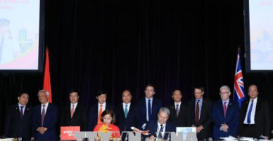 Thủ tướng Nguyễn Xuân Phúc dự lễ công bố mở đường bay thẳng Việt Nam - Australia của VietJet