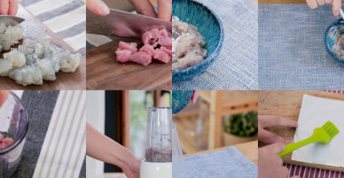 [Chế biến] – Mẹ khéo tay làm xúc xích tôm ngon bổ cho bé