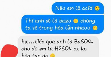 Chỉ học giỏi mới hết ế: Màn tỏ tình toàn công thức Hoá học nhìn hoa cả mắt!