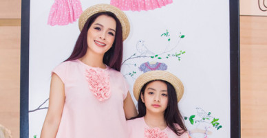 Thúy Hằng diện đồ đôi với con gái 10 tuổi