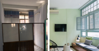 Nhà tập thể 36 m2 như rộng gấp đôi sau khi sửa