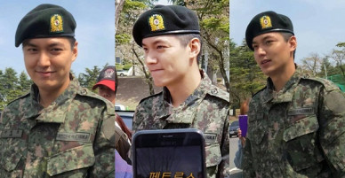 Tài tử Lee Min Ho béo phù cả mặt, nhưng vẫn điển trai với nhan sắc mộc 100% trong quân ngũ